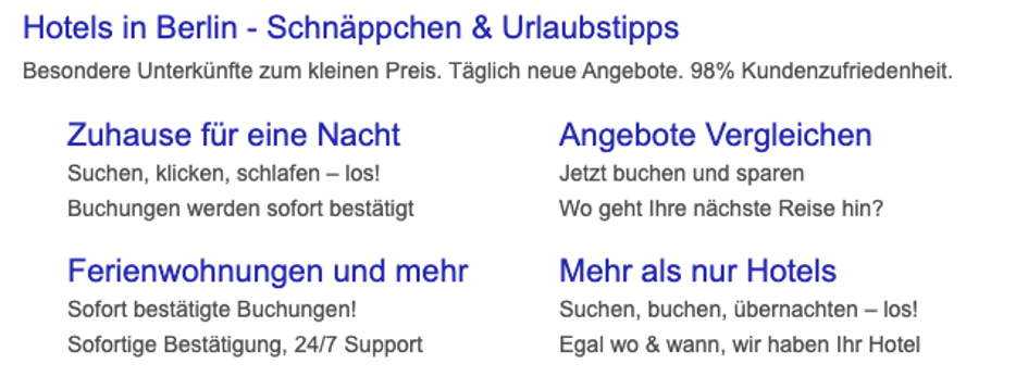 Google Ads Beispiel Anzeige